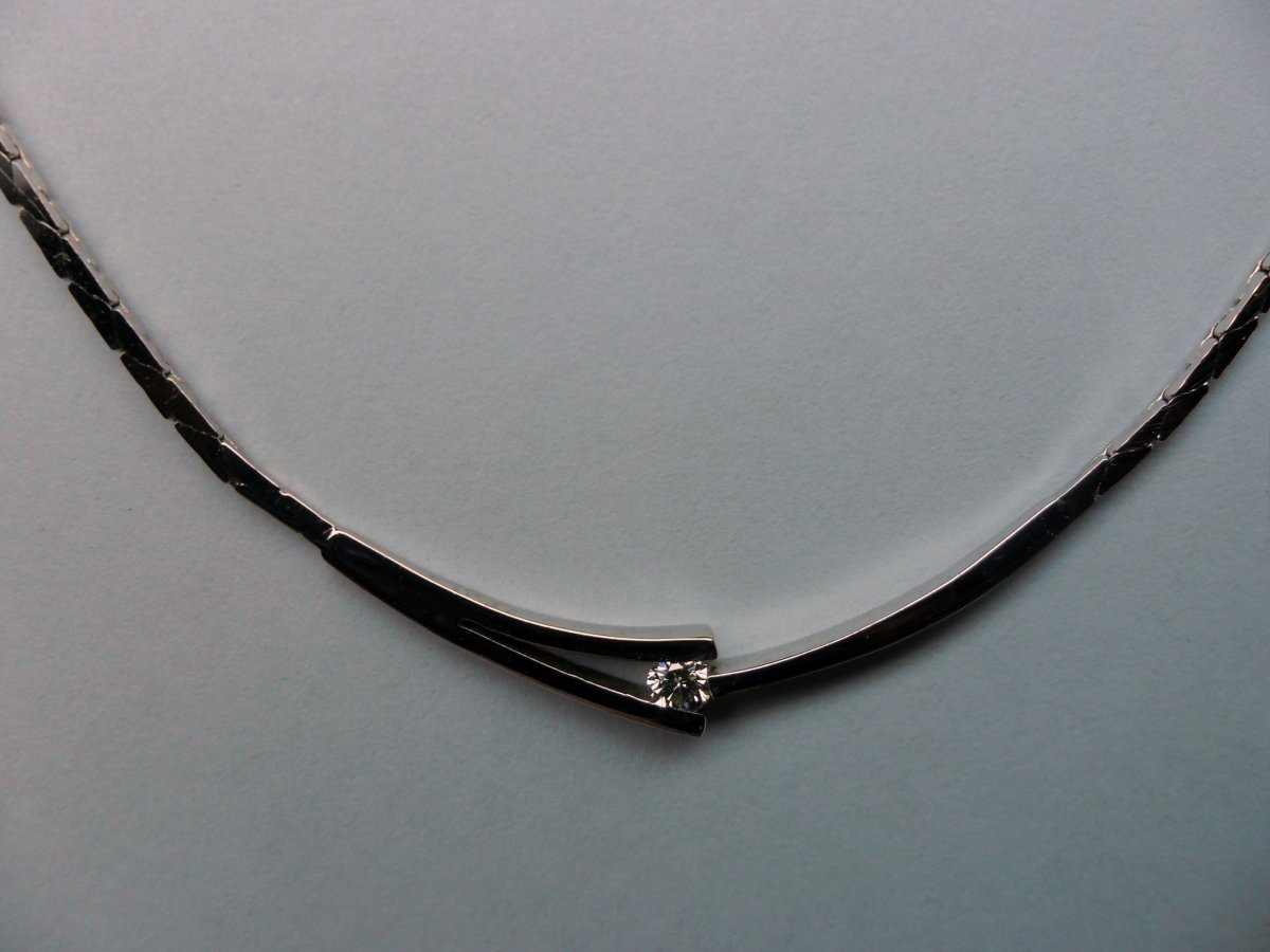 V-Spleet Collier Witgoud 0.08 crt.